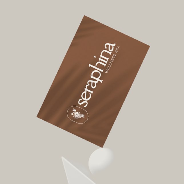 Carte De Visite Earthy Elegance Logo Beauté, Bien-être, rouille Sp (Créateur téléchargé)