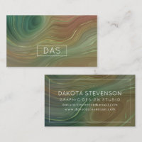Earthy Emerald Strata | Agate d'encre verte et dor