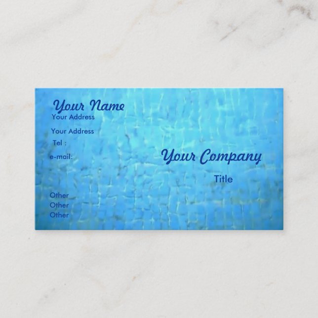 Carte De Visite Eau (Devant)