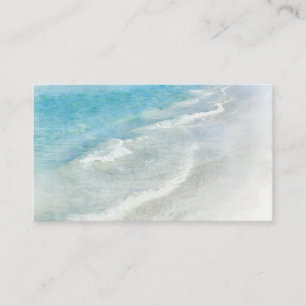 Carte De Visite Eau couleur sable blanc - Aqua Turquoise Turquoise
