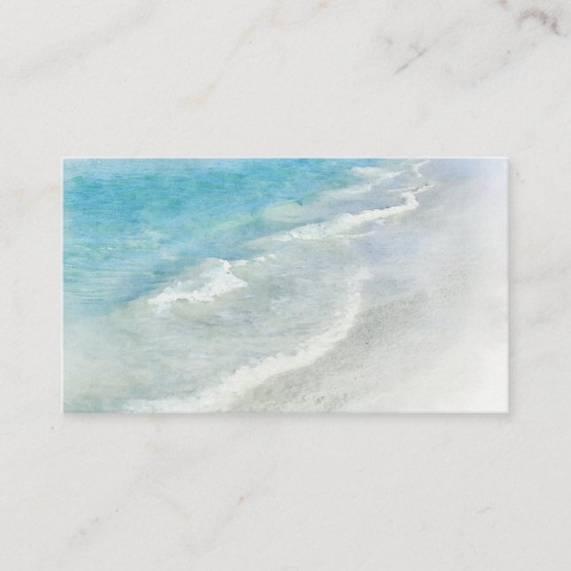 Carte De Visite Eau couleur sable blanc - Aqua Turquoise Turquoise (Devant)