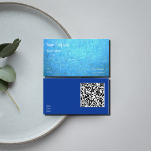 Carte De Visite Eau de piscine - code QR