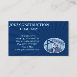 Carte De Visite Échafaudage de travailleur de la construction