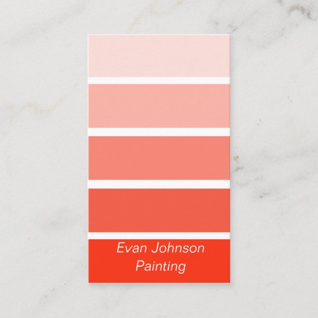 Carte De Visite Échantillons de peinture orange (Devant)