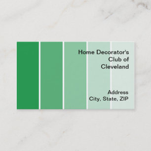 Carte De Visite Échantillons de peinture vert brillant