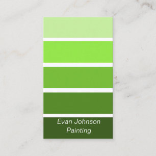 Carte De Visite Échantillons de peinture verte