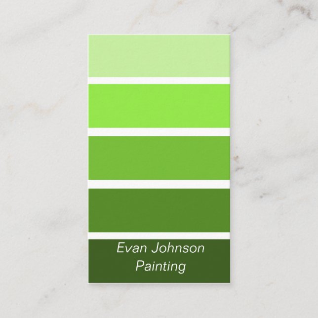 Carte De Visite Échantillons de peinture verte (Devant)