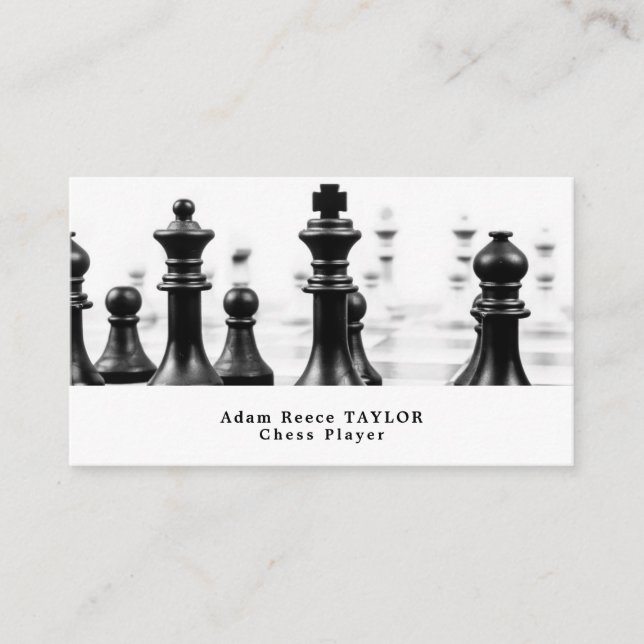 Carte De Visite Echecboard, Chess Club (Devant)