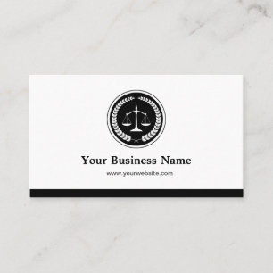 Carte De Visite Échelle de justice Avocat Procureur - Simple Éléga