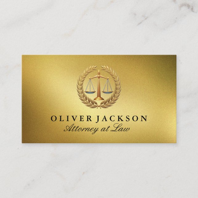 Carte De Visite Échelle de justice | Logo du cabinet d'avocats (Devant)
