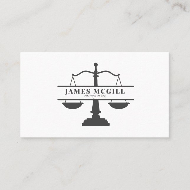 Carte De Visite Échelle de justice pour avocat classique (Devant)