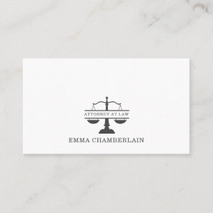 Carte De Visite Échelle de justice pour avocat classique