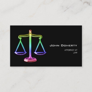 Carte De Visite Échelles colorées de lueur de justice