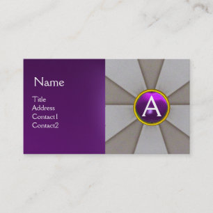 Carte De Visite ÉCHELLES DE DROIT, PROTORNEY MONOGRAM Violet Grey