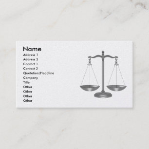 Carte De Visite Échelles de justice