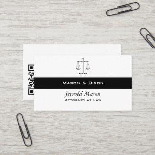 Carte De Visite Échelles de justice avec codes QR