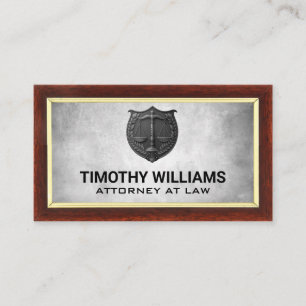 Carte De Visite Échelles de justice   Logo de la plaque gravée en 