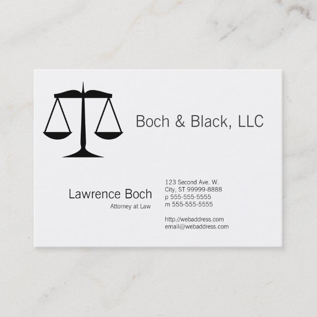 Carte De Visite Échelles de justice (loi) (Devant)