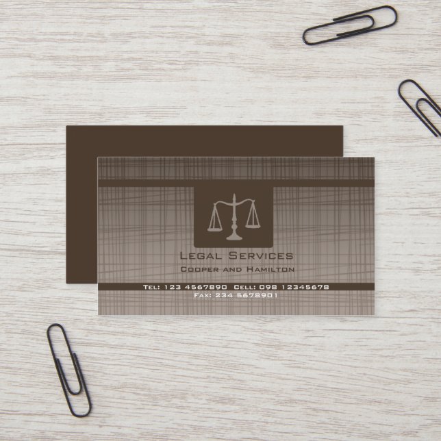 Carte De Visite Échelles de mandataire de justice (Devant/Arrière en situation)