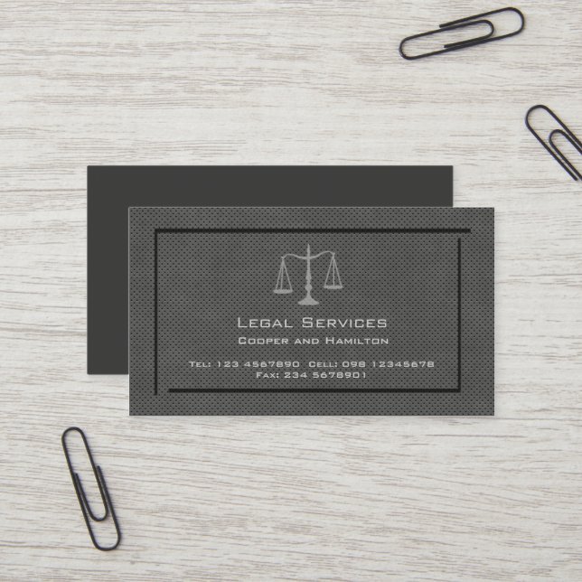 Carte De Visite Échelles de mandataire de justice (Devant/Arrière en situation)