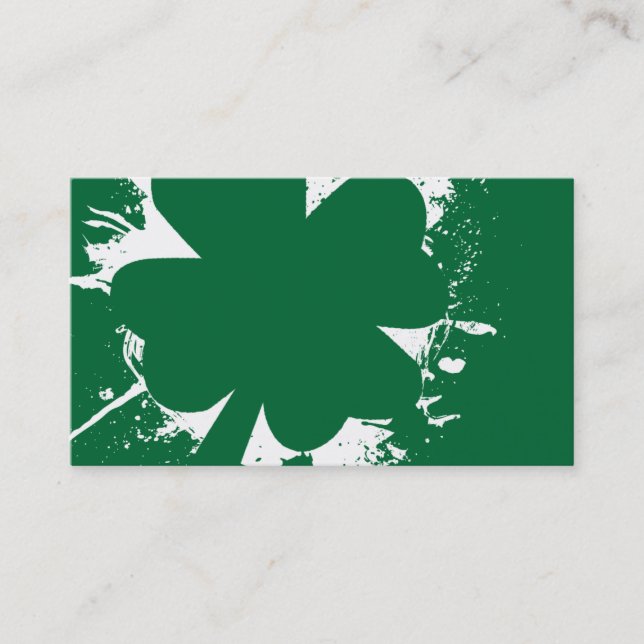 Carte De Visite Éclaboussure de shamrock (Devant)
