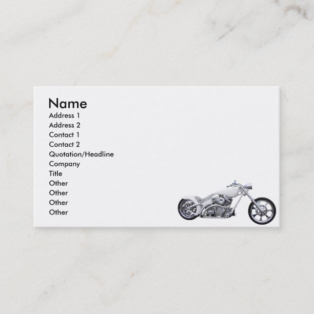 Carte De Visite Éclair blanc (Devant)