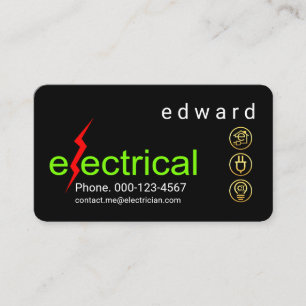 Carte De Visite Éclair Minimaliste Électrique