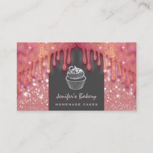 Carte De Visite Éclairage de luxe moderne gouttes de cupcake migno