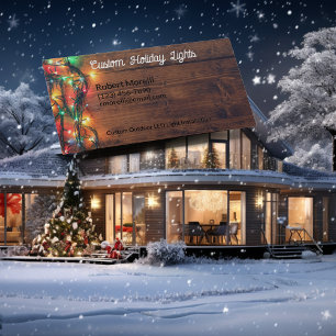 Carte De Visite Éclairage de vacances et installation de décoratio