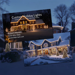 Carte De Visite Éclairage de vacances et installation de décoratio