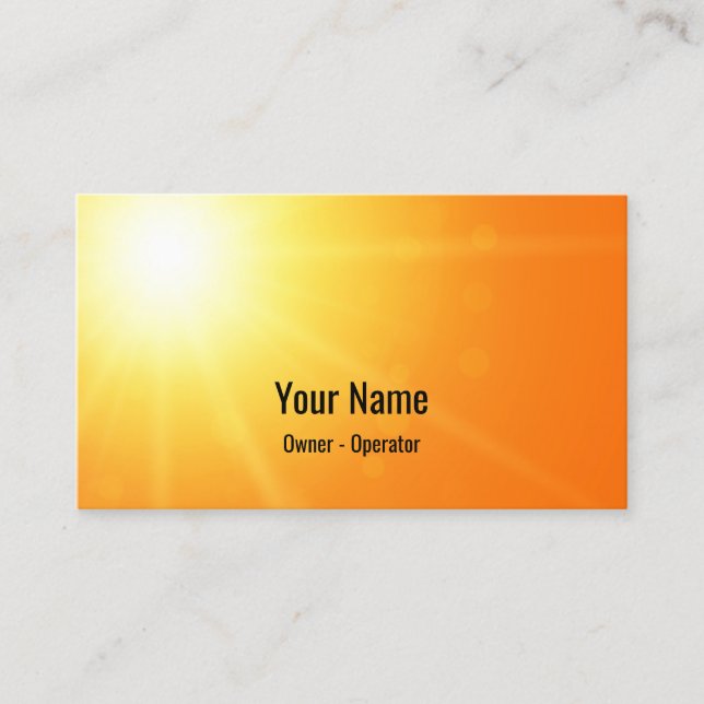 Carte De Visite Eclat brillant sur mesure orange (Devant)