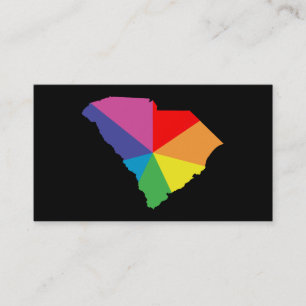Carte De Visite éclatement de la couleur de la carolina sud