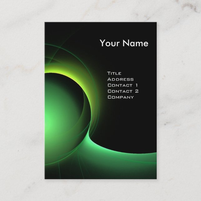 Carte De Visite ECLIPSE 2 MONOGRAM Vibrant vert noir (Devant)