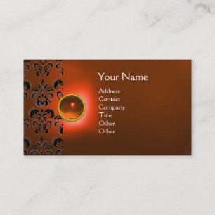 CARTE DE VISITE ECLIPSE DAMASK GEM MONOGRAS