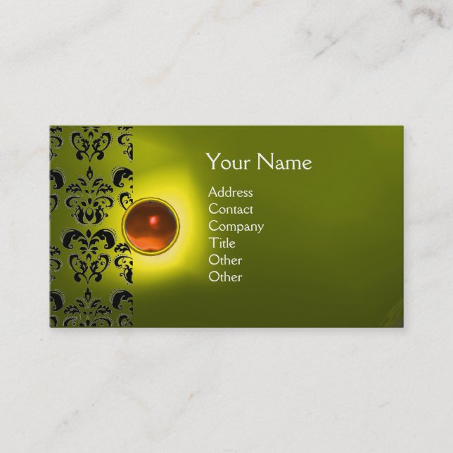 CARTE DE VISITE ECLIPSE DAMASK GEM MONOGRAS (Devant)