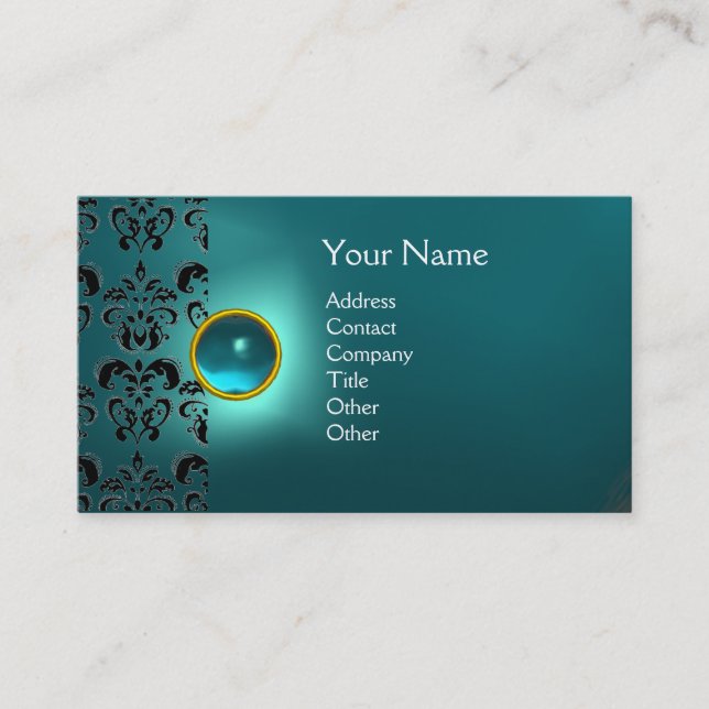 CARTE DE VISITE ECLIPSE DAMASK GEM MONOGRAS (Devant)