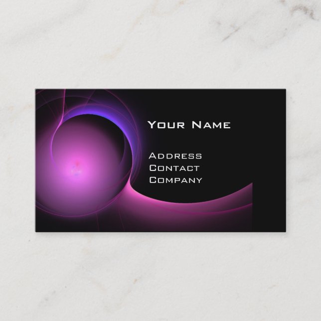 Carte De Visite ECLIPSE MONOGRAM Vibrant noir violet (Devant)