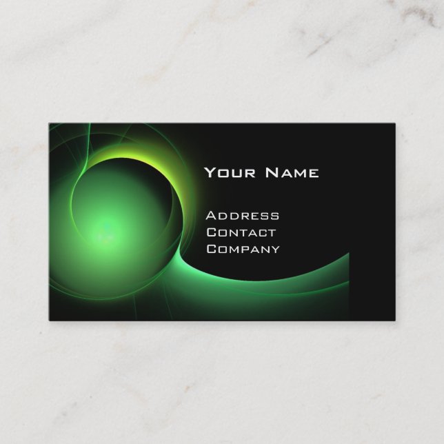 Carte De Visite ECLIPSE MONOGRAM Vibrant vert noir (Devant)
