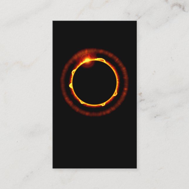 Carte De Visite Éclipse Solaire Total Lune Solaire Sciences de la  (Devant)