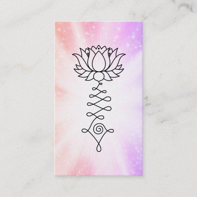 Carte De Visite *~* Écluses Florales Lotus Reiki Énergie de guéris (Devant)