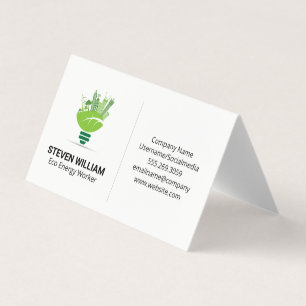 Carte De Visite Eco City Ampoule électrique