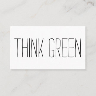 Carte De Visite Eco friendly / pro environnement simple merci bu