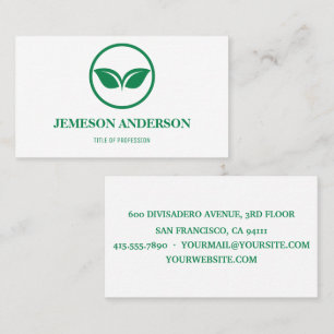 Carte de visite Eco Green Professionnel