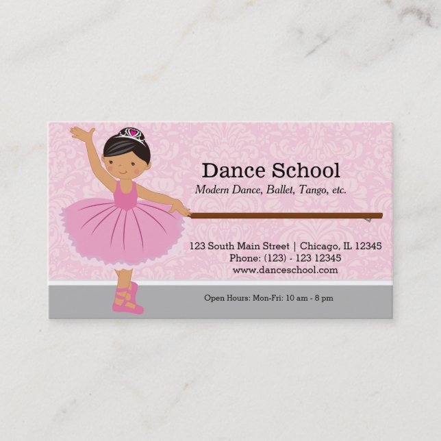 Carte De Visite École de danse (Devant)