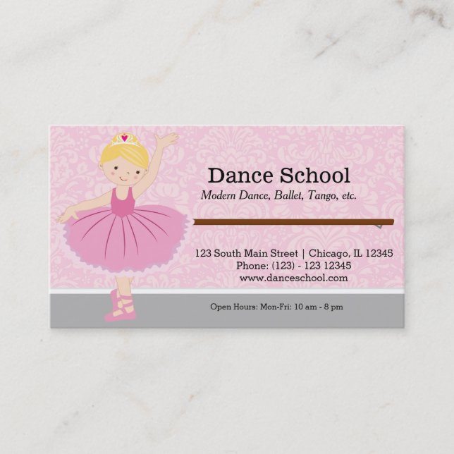 Carte De Visite École de danse (Devant)