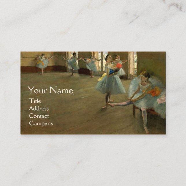 CARTE DE VISITE ÉCOLE DE DANSE / BALLERINA DANSEURS DE BALLET EN B (Devant)
