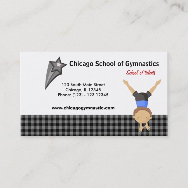 Carte De Visite École de gymnastique (Devant)