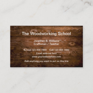 Carte De Visite École de travail du bois