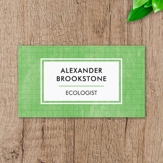Carte De Visite Écologiste écologiste écologiste Grille verte