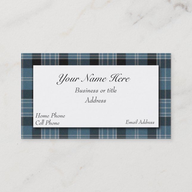 Carte de visite écossais de plaid de tartan de (Devant)
